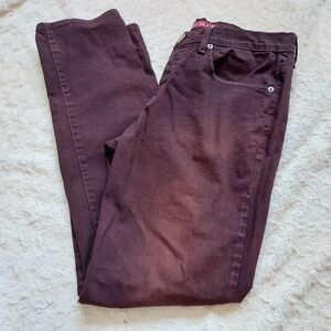 Neo Blue Brown Denim Straight Leg Jeans Size 34 Streetwear Grunge